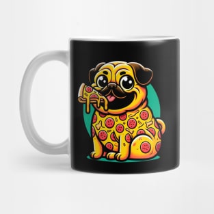 Pizza Pug Dog Eating Pizza Mug